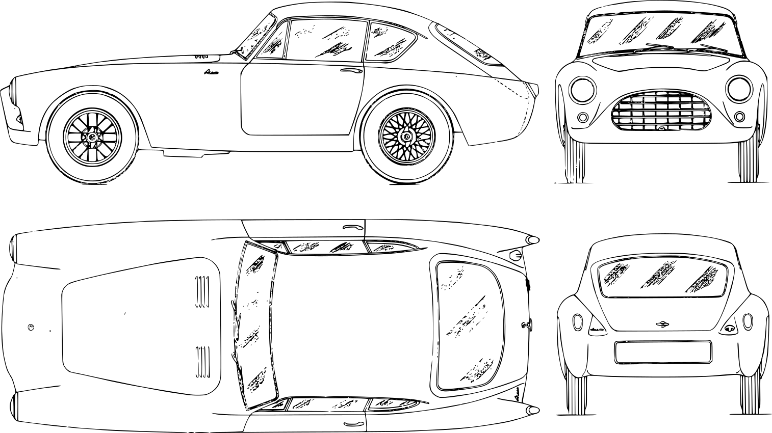 AC Aceca technical drawing