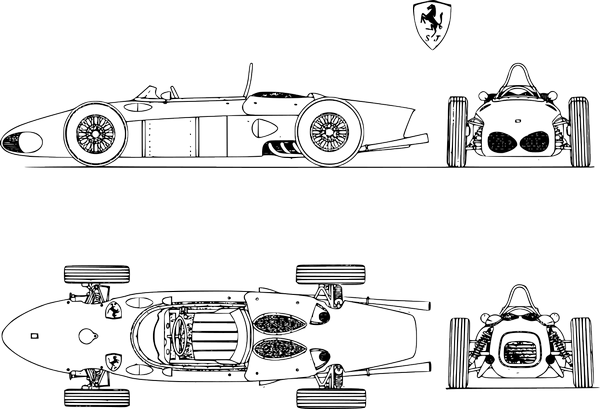Ferrari 156 plan drawings