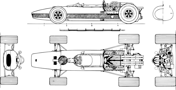 Honda V12 1966 technical drawings
