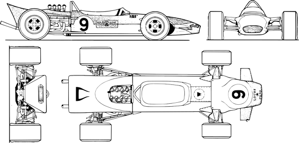 Lotus 49B technical drawings