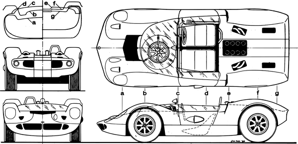 McLaren Elva Mk1 technical drawings