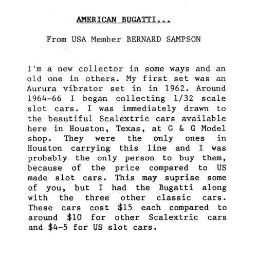 Bernard Sampson's introductory letter