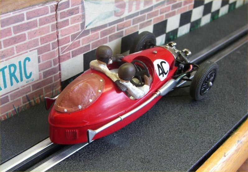 Red Morgan three wheeled slot car