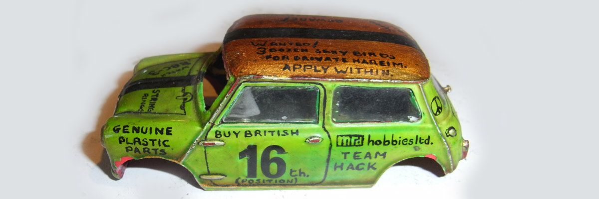 A hand painted Airfix Mini