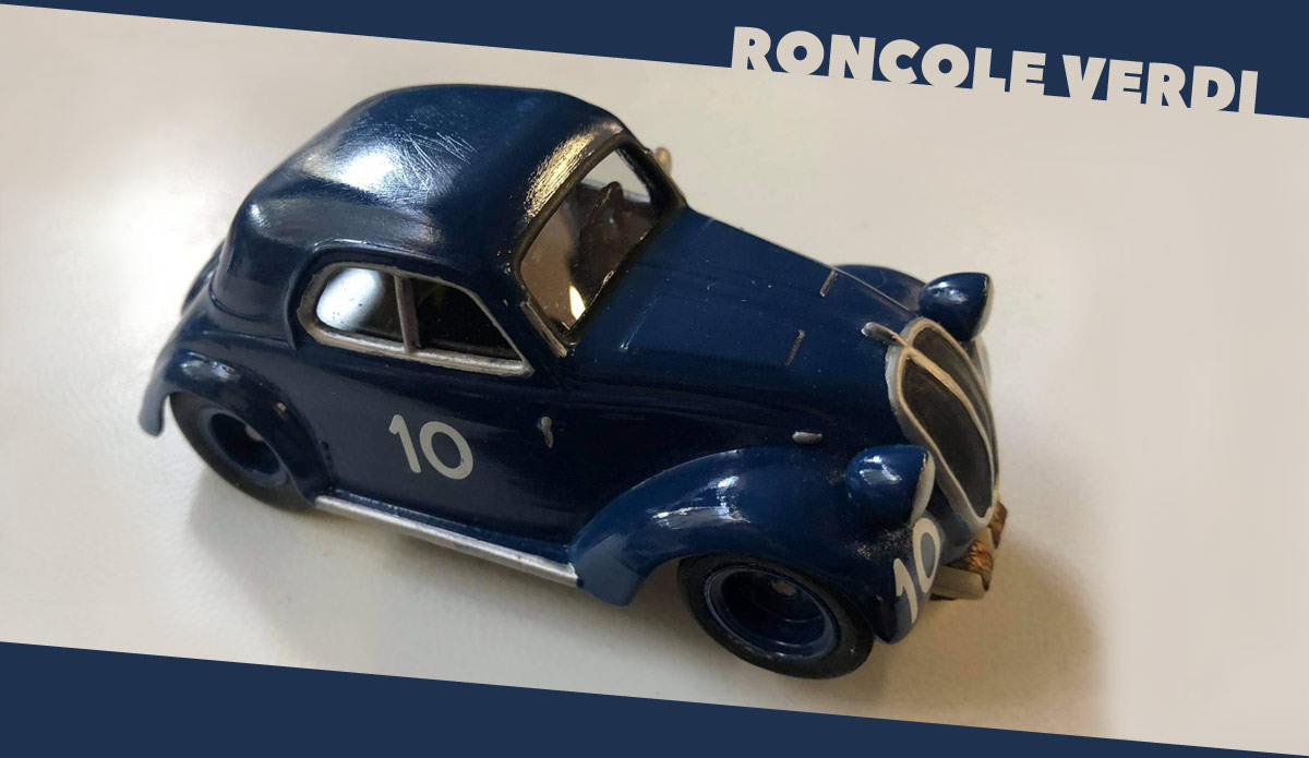 A small FIAT saloon at the Roncole Verdi meeting
