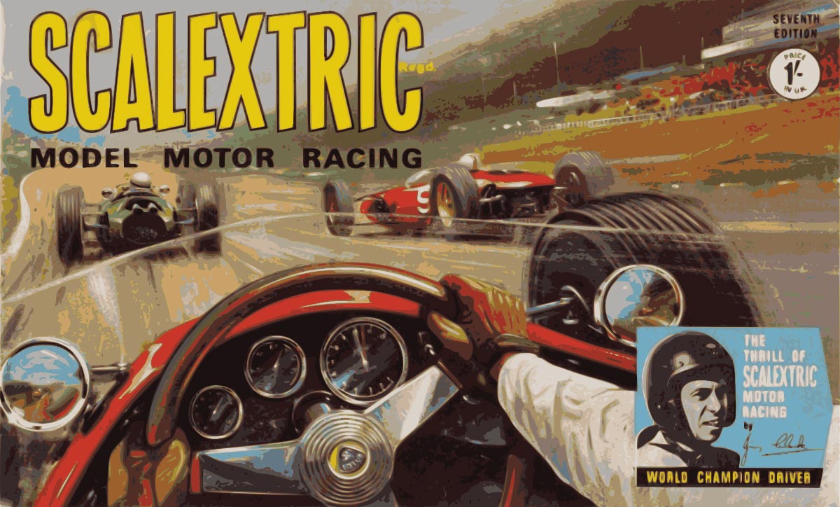 Cover art from the 1966 Scalextric catalogue