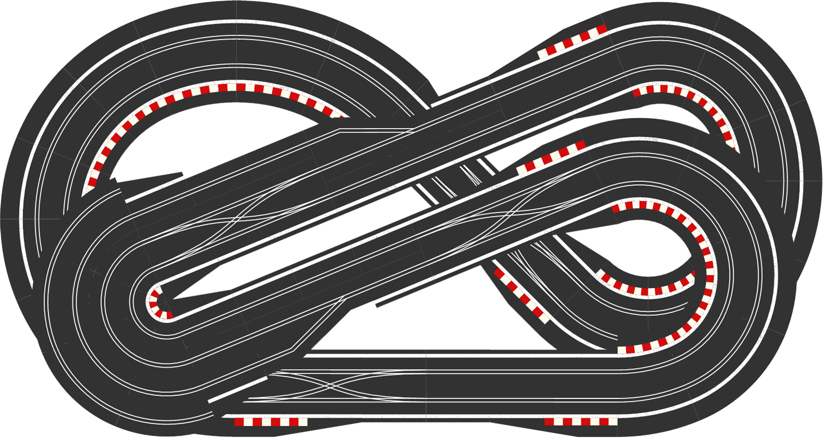 8 x4 Scalextric Layouts