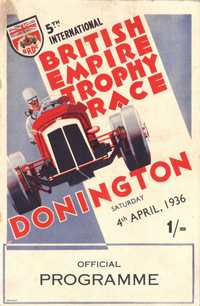 Donington Park programme cover