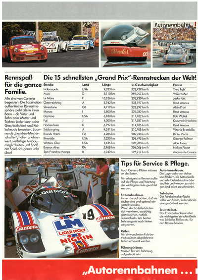 Carrera Catalogue 1987 page 14