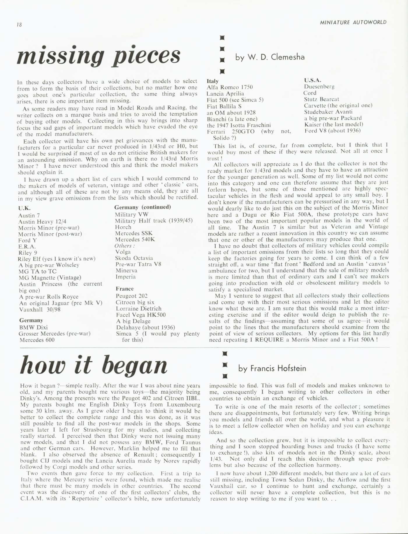 Miniature Autoworld January 1965 page 26