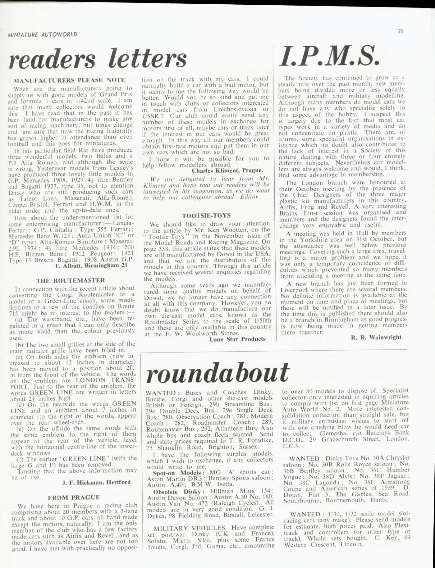 Miniature Autoworld January 1965 page 37