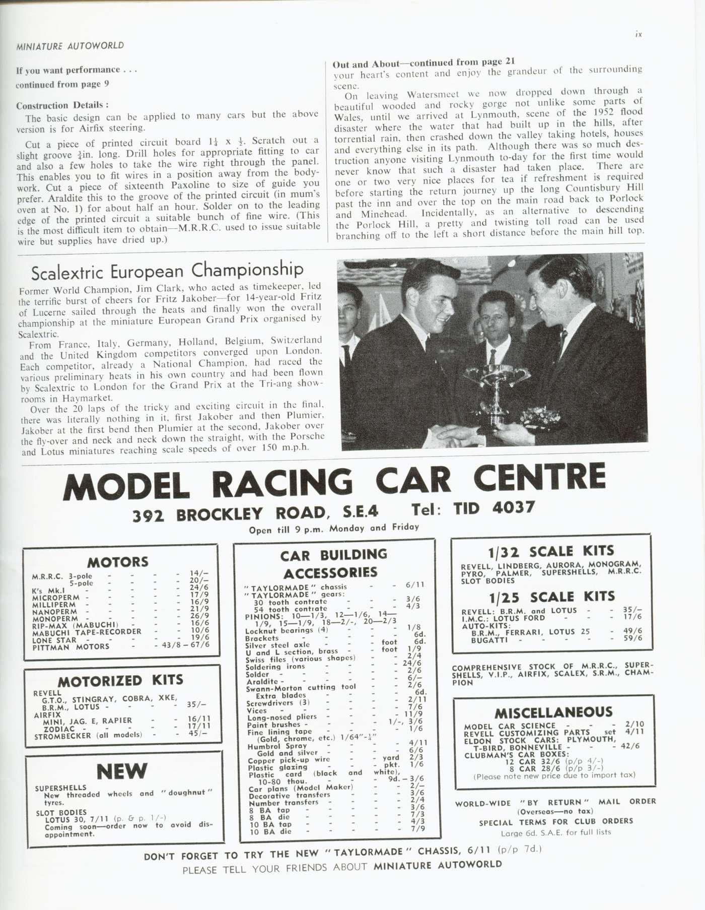 Miniature Autoworld January 1965 page 41