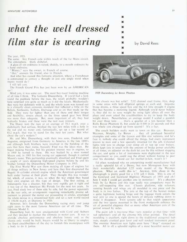 Miniature Autoworld January 1965 page 27