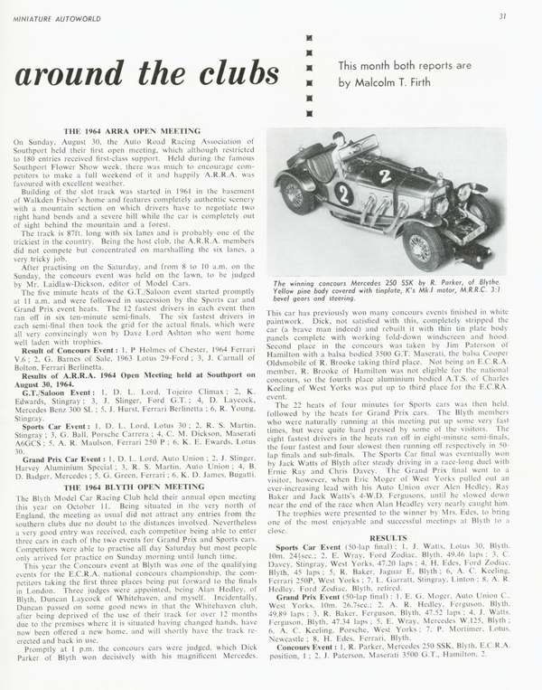 Miniature Autoworld January 1965 page 39