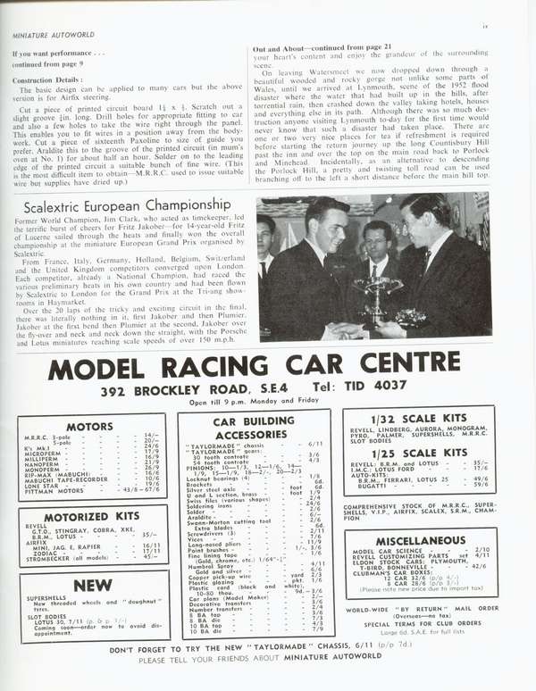Miniature Autoworld January 1965 page 41