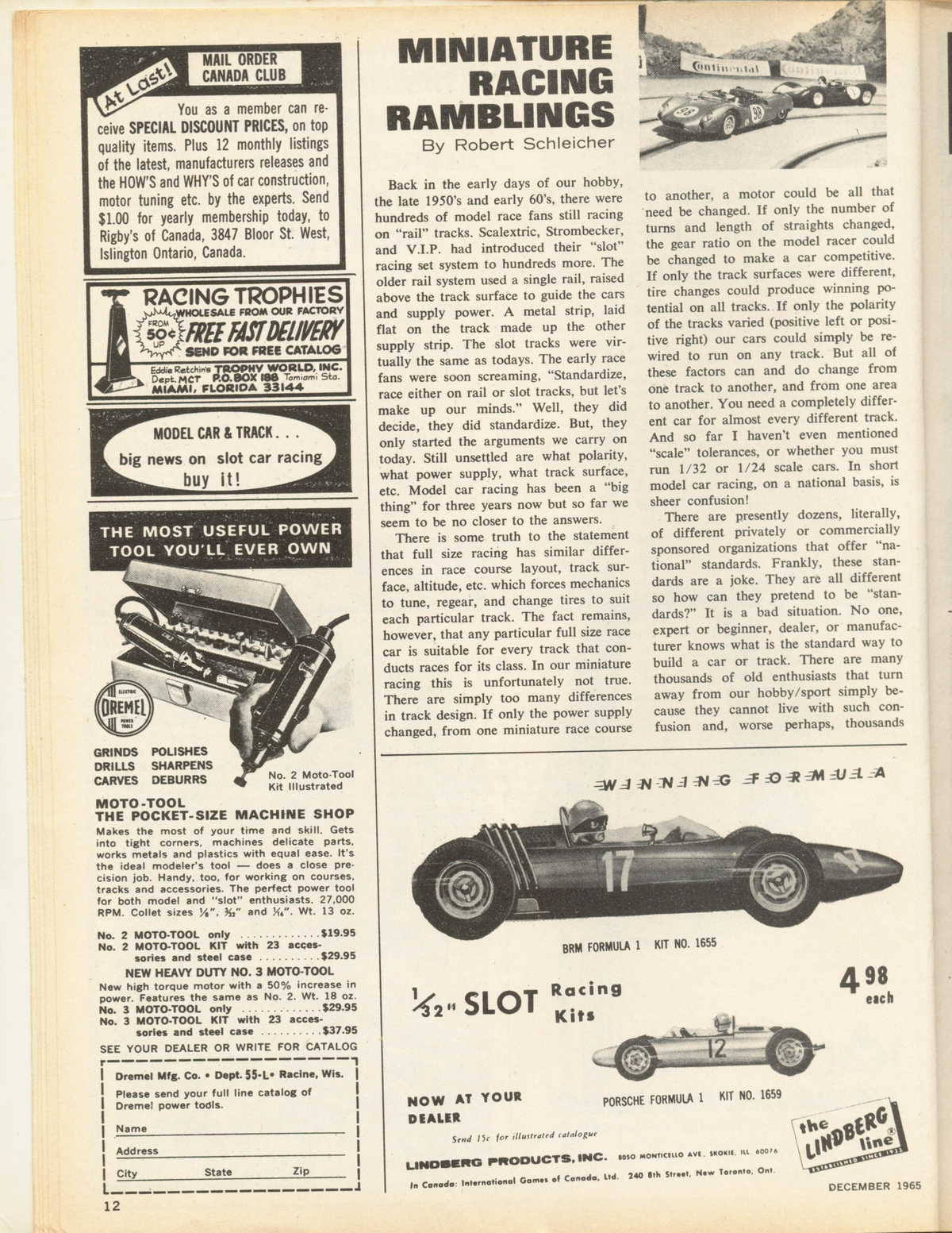 Model Car and Track December 1965 page 12