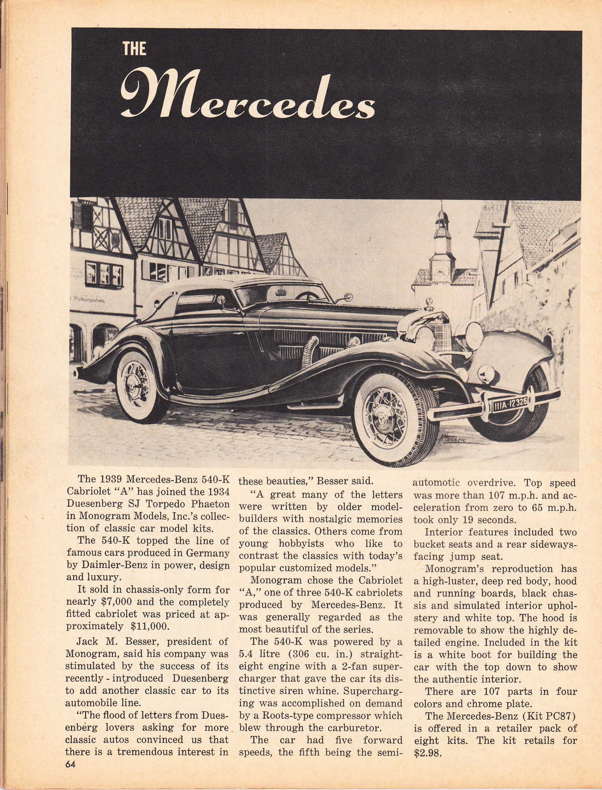 Model Cars Illustrated November 1963 page 64