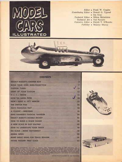 Model Cars Illustrated January 1964 page 3