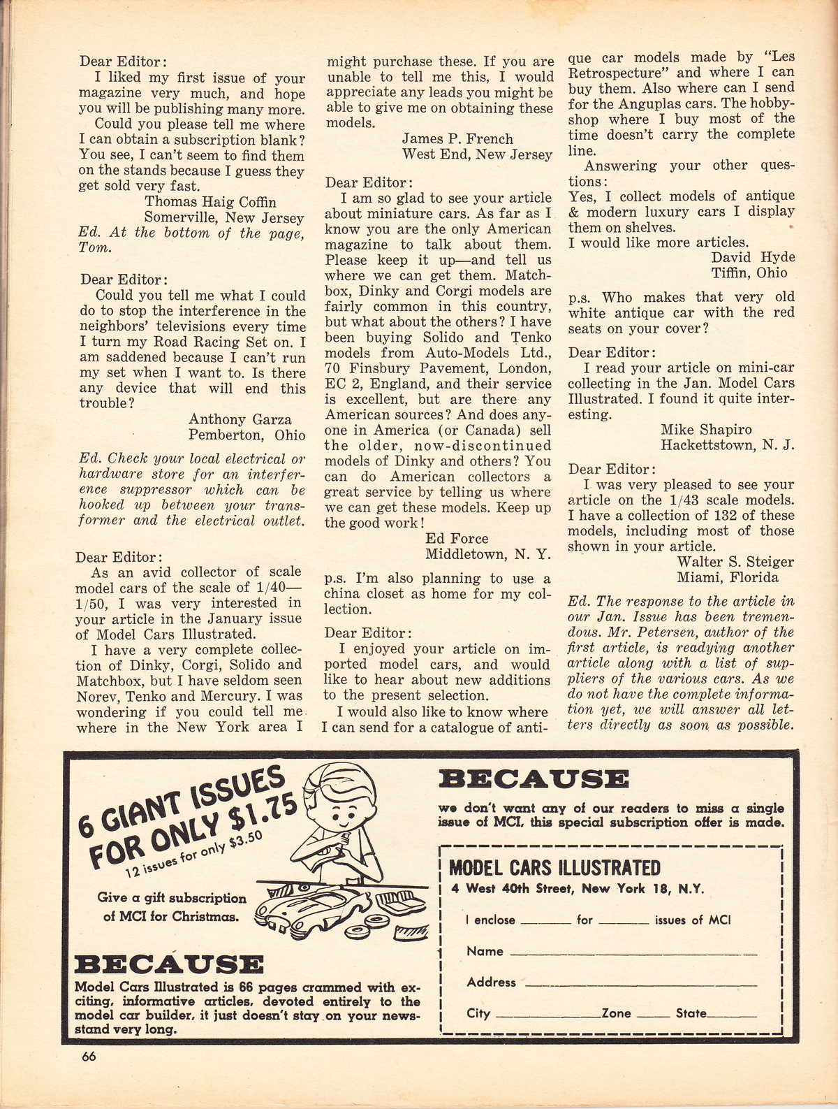 Model Cars Illustrated April 1964 page 66