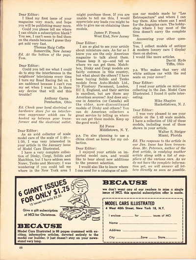Model Cars Illustrated April 1964 page 66