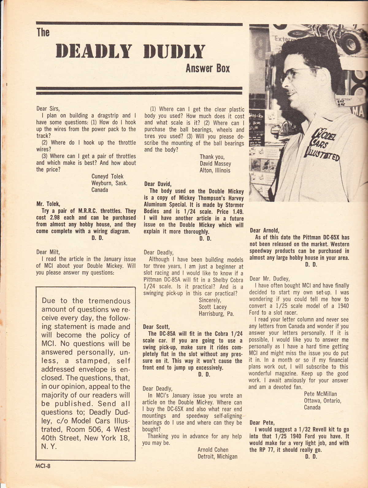 Model Cars Illustrated July 1964 page 8
