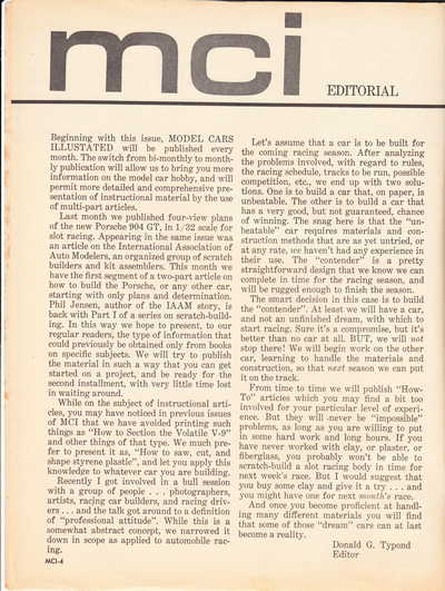 Model Cars Illustrated July 1964 page 4