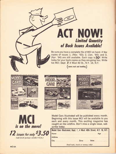 Model Cars Illustrated July 1964 page 64