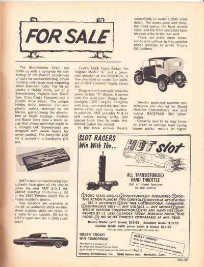 Model Cars Illustrated August 1964 page 59