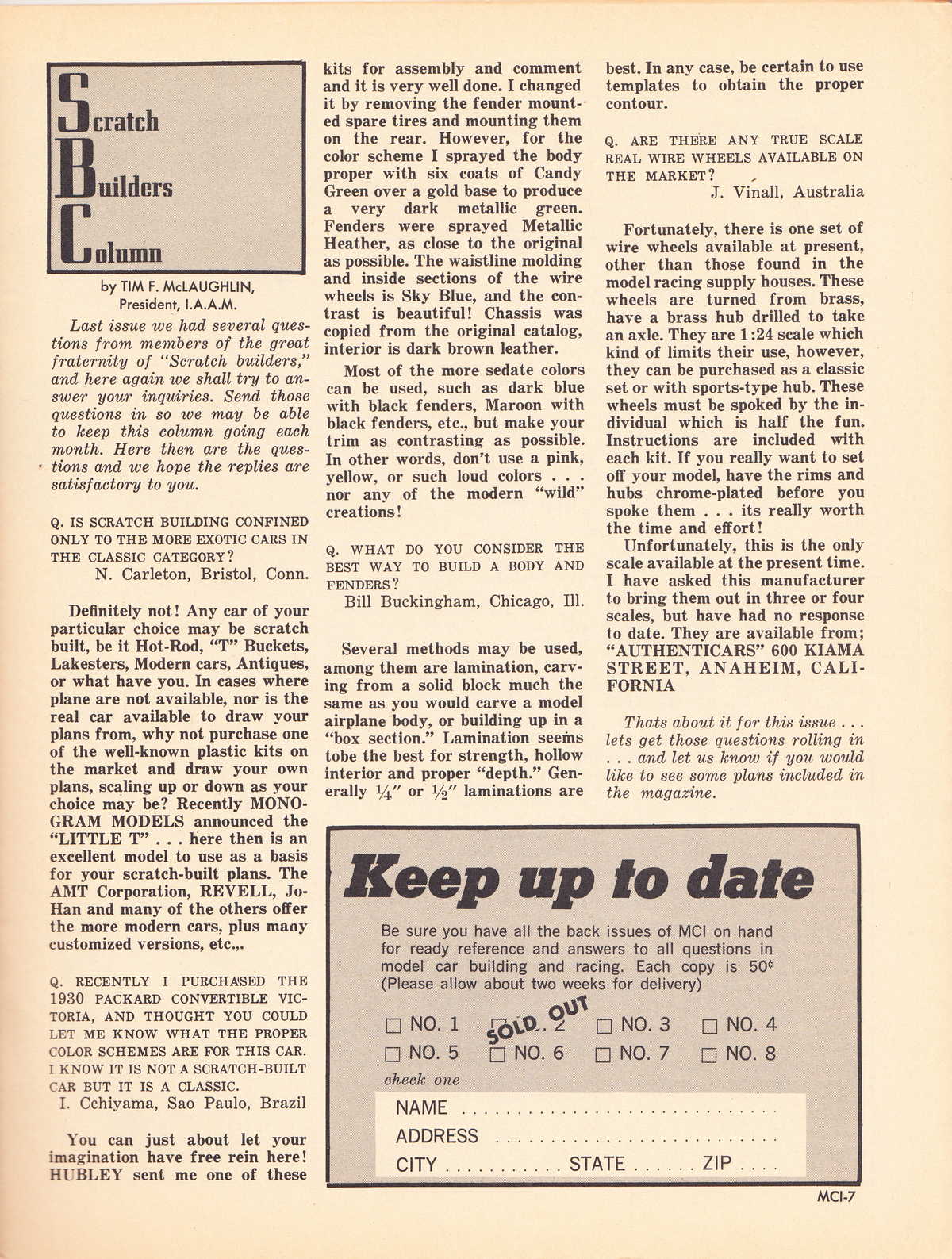 Model Cars Illustrated October 1964 page 7