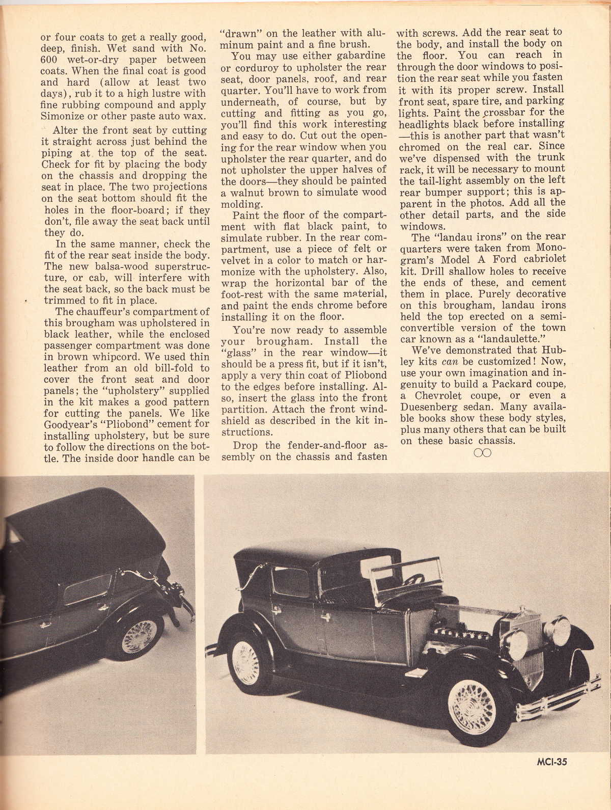 Model Cars Illustrated October 1964 page 35