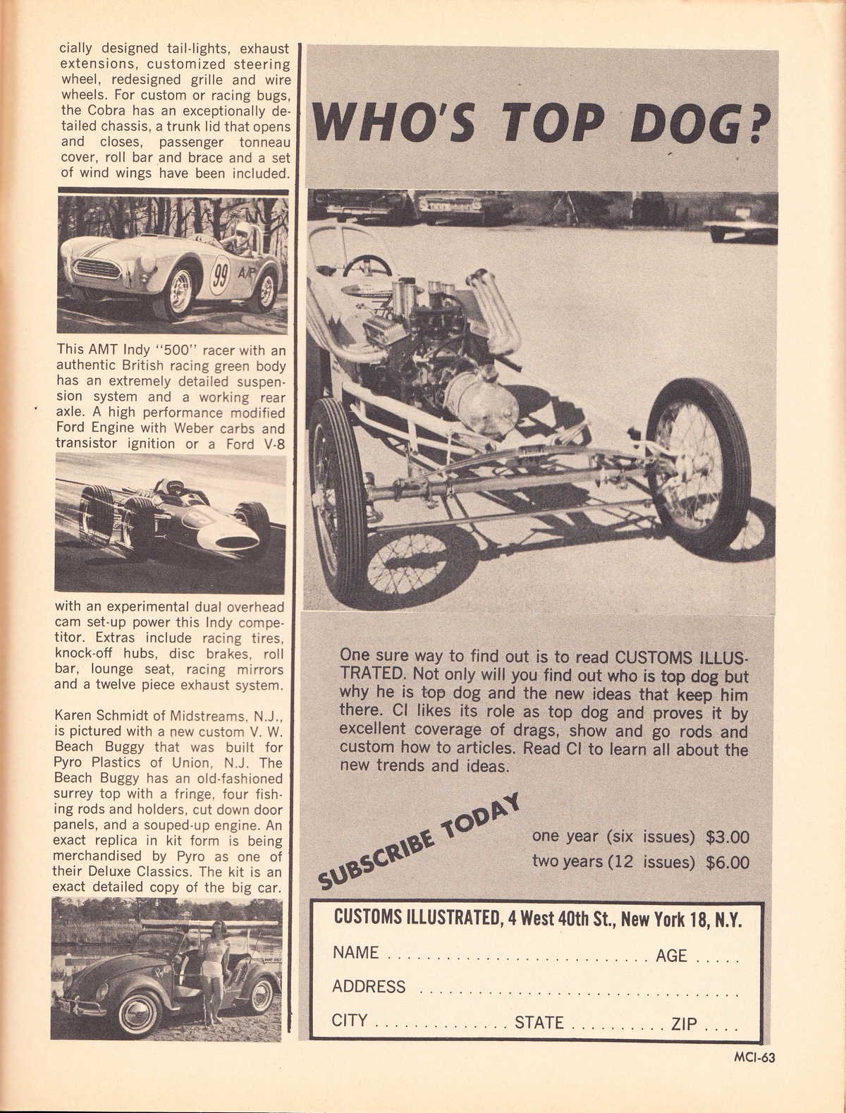 Model Cars Illustrated October 1964 page 63