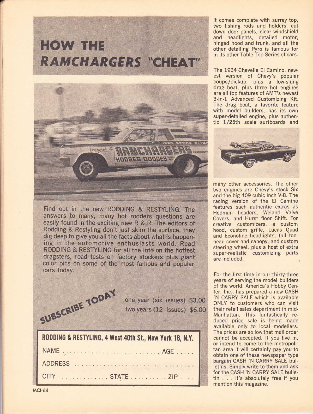 Model Cars Illustrated October 1964 page 64
