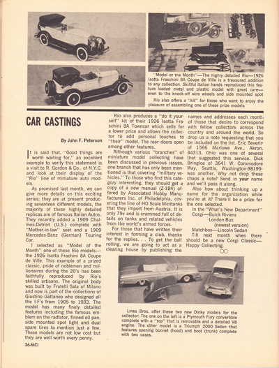 Model Cars Illustrated October 1964 page 36