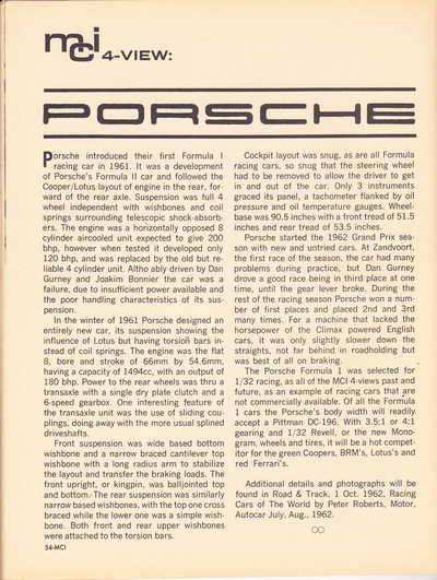 Model Cars Illustrated October 1964 page 54