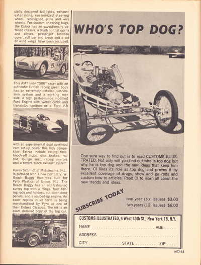Model Cars Illustrated October 1964 page 63