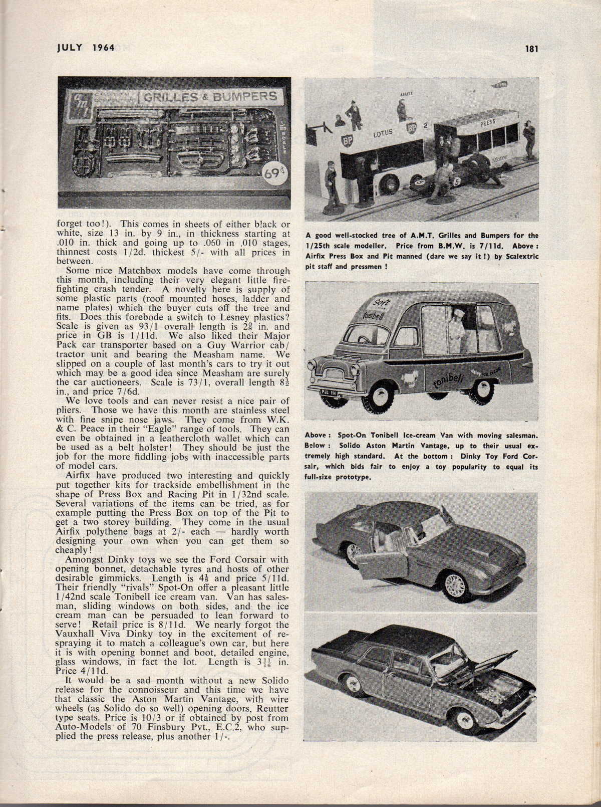 Model Cars July 1964 page 25