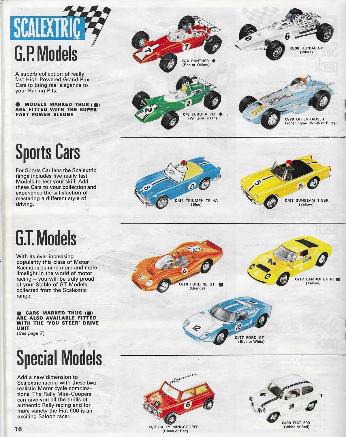 Scalextric Catalogue 1970 page 16