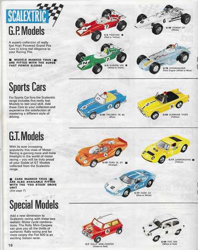 Scalextric Catalogue 1970 page 16