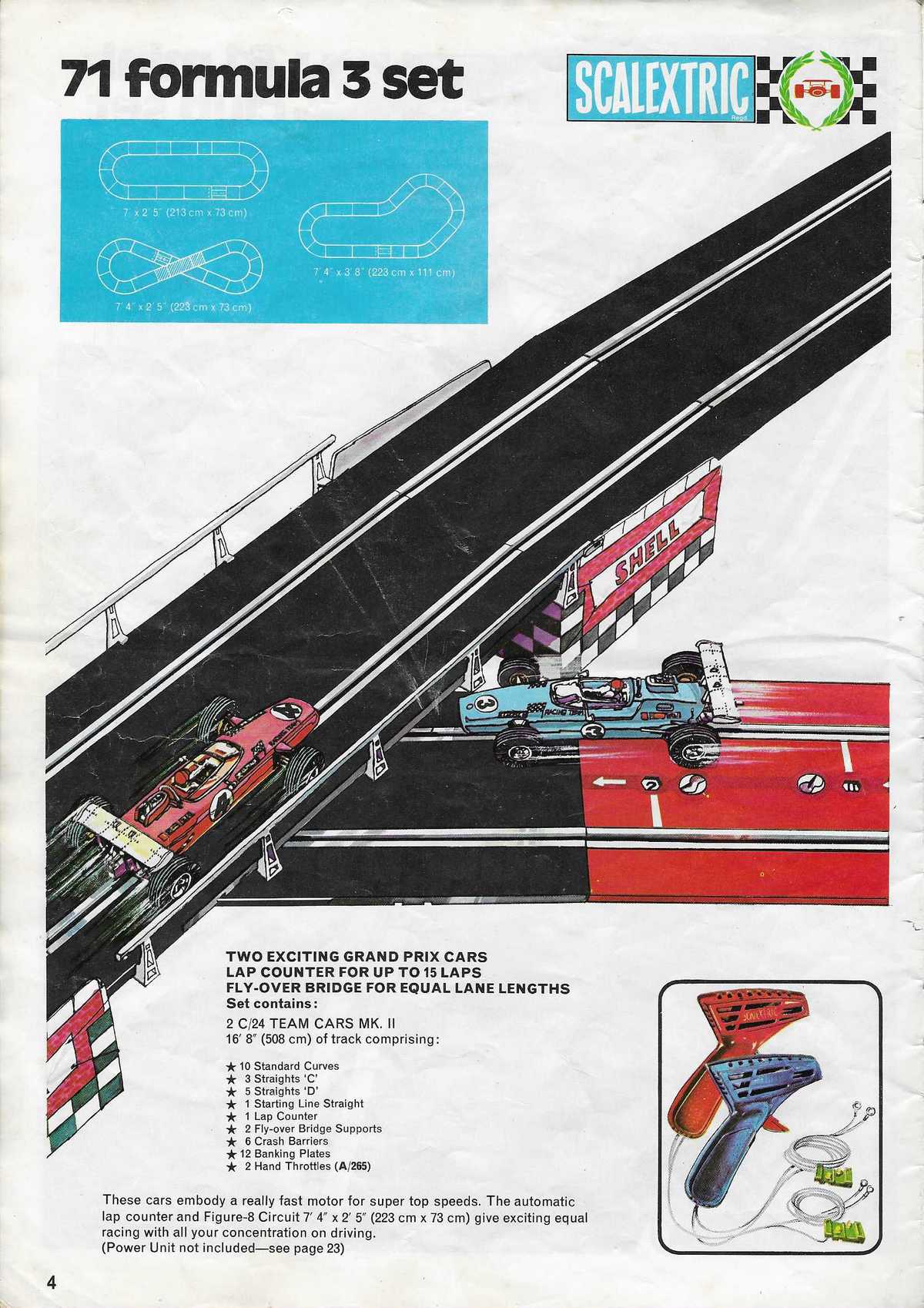 Scalextric Catalogue 1971 page 4