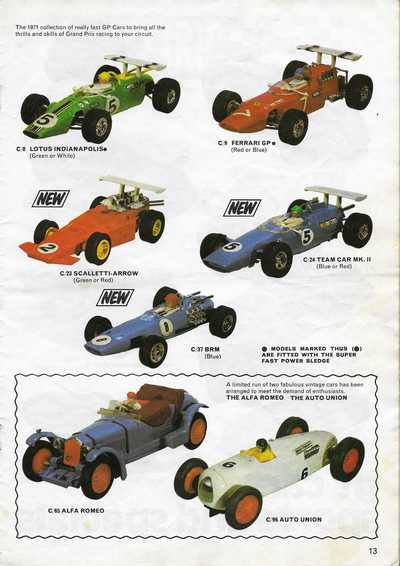 Scalextric Catalogue 1971 page 13