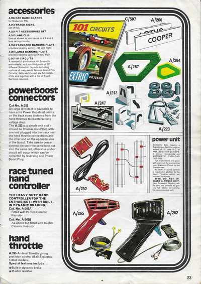 Scalextric Catalogue 1971 page 23
