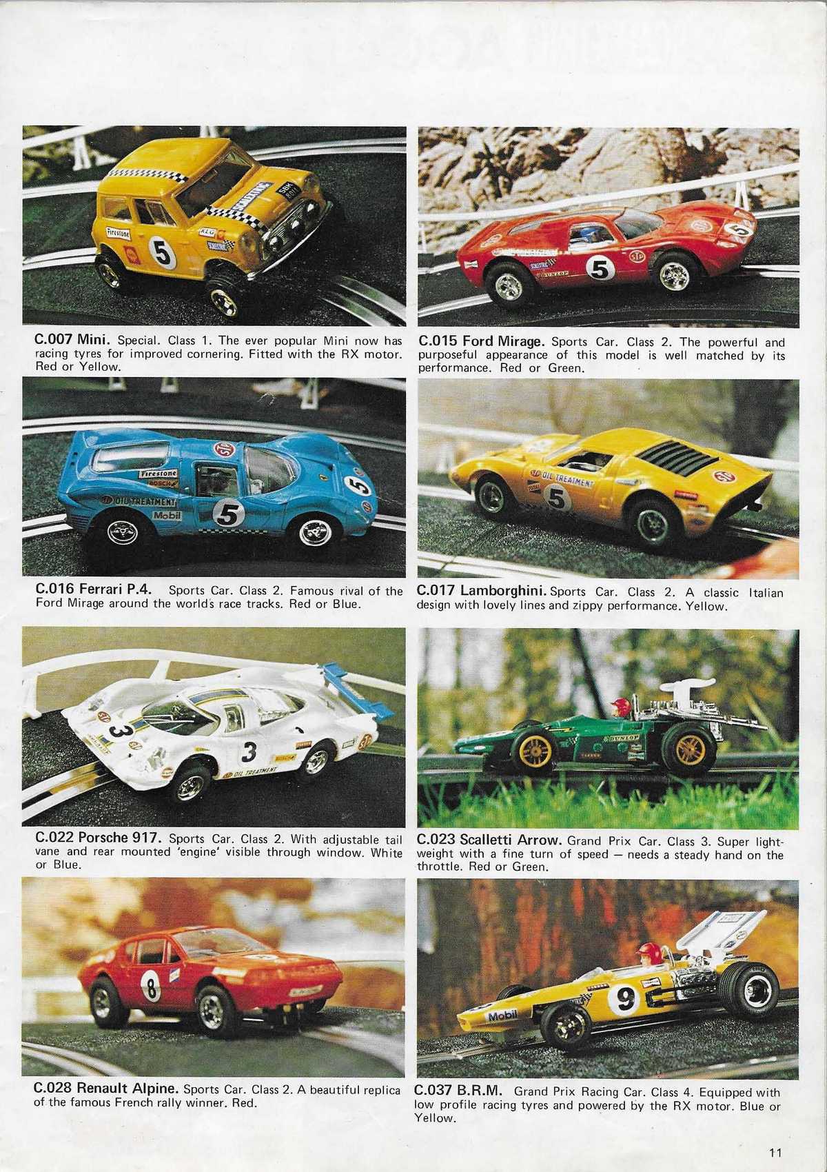 Scalextric Catalogue 1973 page 11