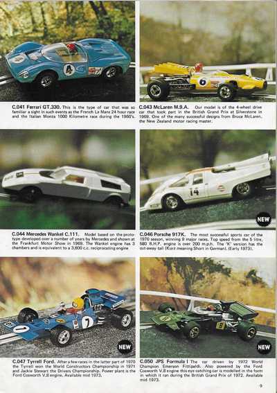 Scalextric Catalogue 1973 page 9