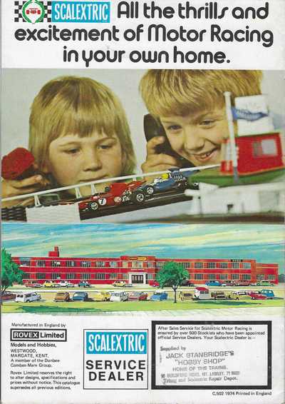 Scalextric Catalogue 1974 page 16