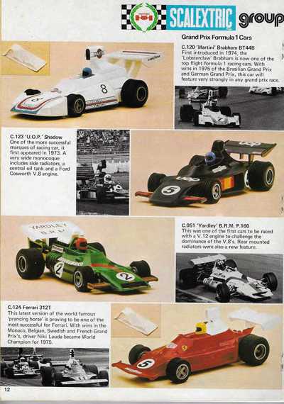Scalextric Catalogue 1976 page 12