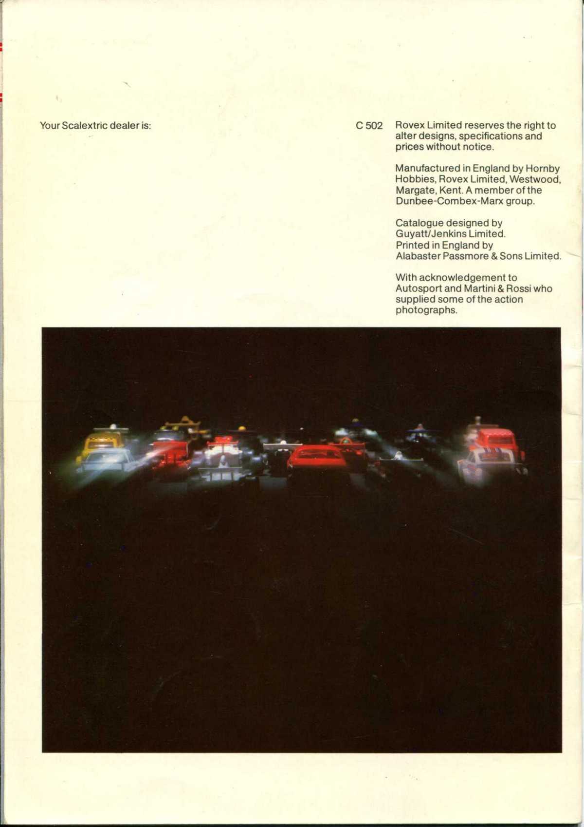 Scalextric Catalogue 1979 page 36