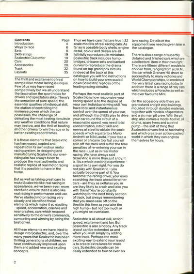 Scalextric Catalogue 1979 page 2