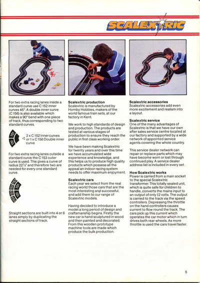 Scalextric Catalogue 1979 page 5