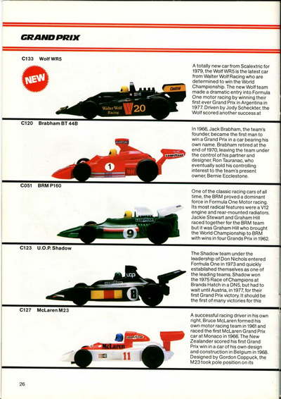 Scalextric Catalogue 1979 page 26