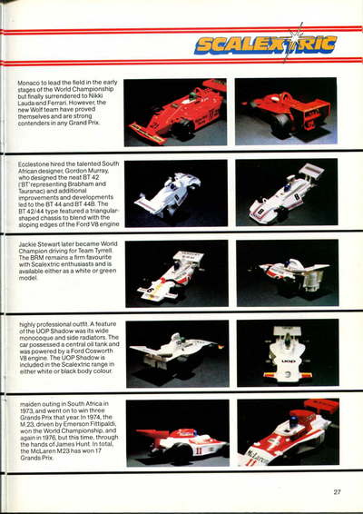 Scalextric Catalogue 1979 page 27
